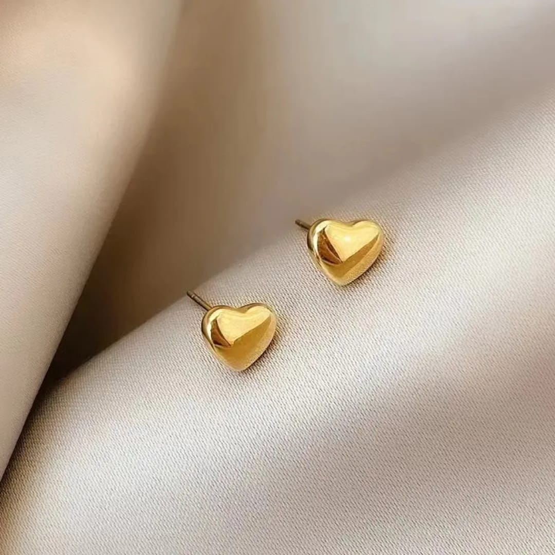 Heart Shape Studs minimal jewellery for Women & Girls