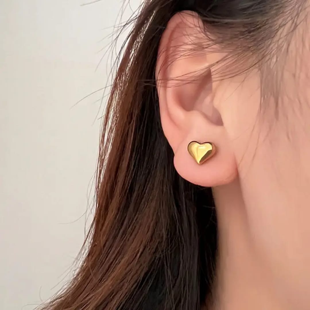 Heart Shape Studs minimal jewellery for Women & Girls