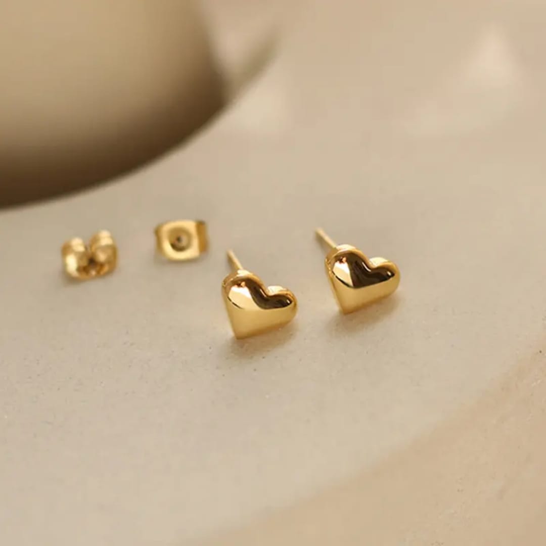 Heart Shape Studs minimal jewellery for Women & Girls