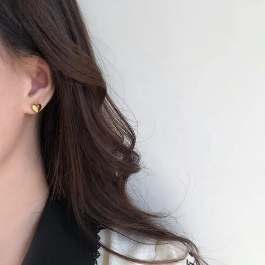 Heart Shape Studs minimal jewellery for Women & Girls