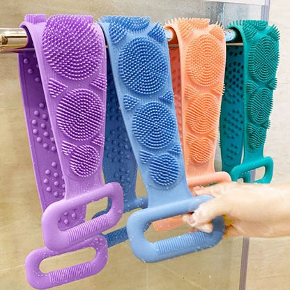 High-Quality Silicone Back Scrubber – Exfoliating Shower Strap & Body Cleaning Bath Belt