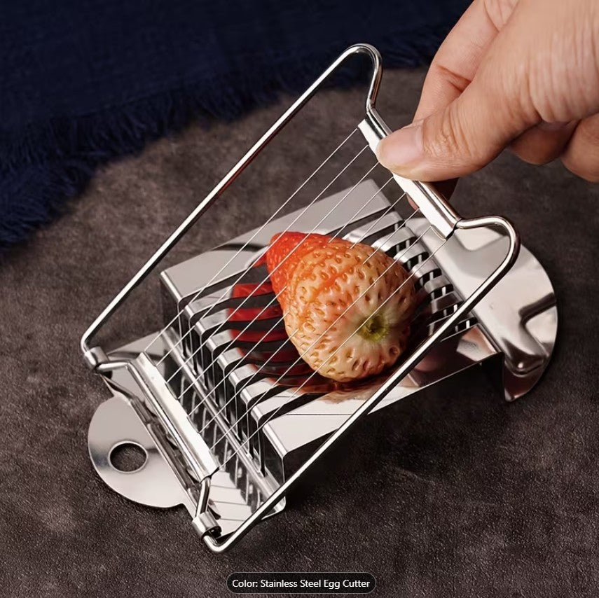 Stainless Steel Egg Slicer – Sharp Wire Cutter for Perfect Egg Slices