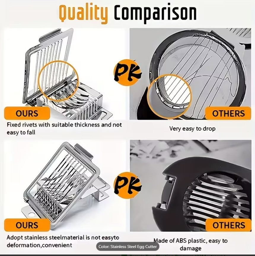 Stainless Steel Egg Slicer – Sharp Wire Cutter for Perfect Egg Slices