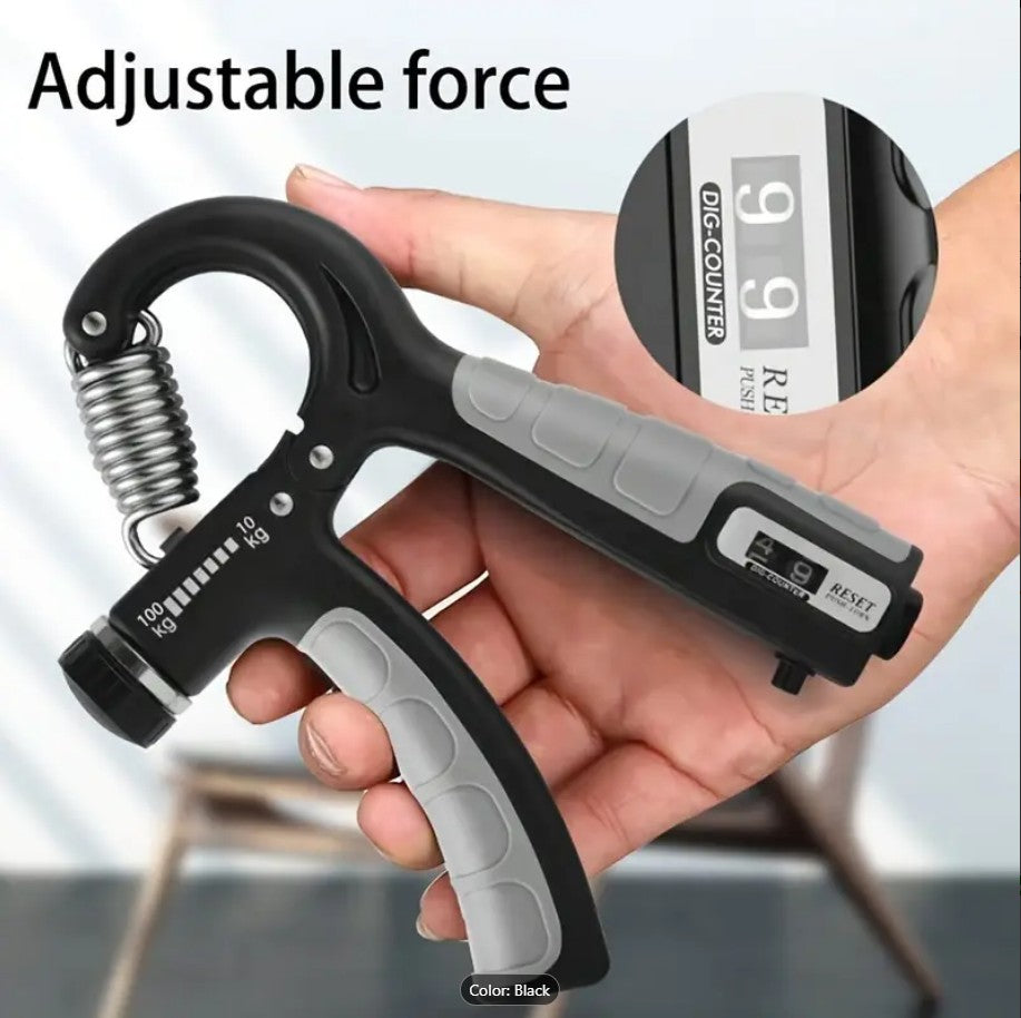 Adjustable Hand Grip Power Exerciser – Forearm & Wrist Strengthener Gripper with Built-In Counter | Gym Fitness Training Grip Booster