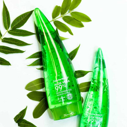 Korean Pure Aloe Vera Gel 120ml – 99% Soothing Gel for Face, Skin & Hair