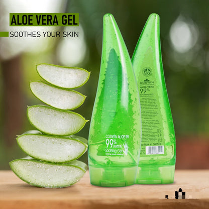 Korean Pure Aloe Vera Gel 120ml – 99% Soothing Gel for Face, Skin & Hair