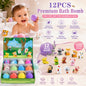 12PCS Premium Bath Bomb Spa Gift Set for Women & Kids | Handmade Essential Oil Bubble Bath Fizzers with Surprise Toys Inside
