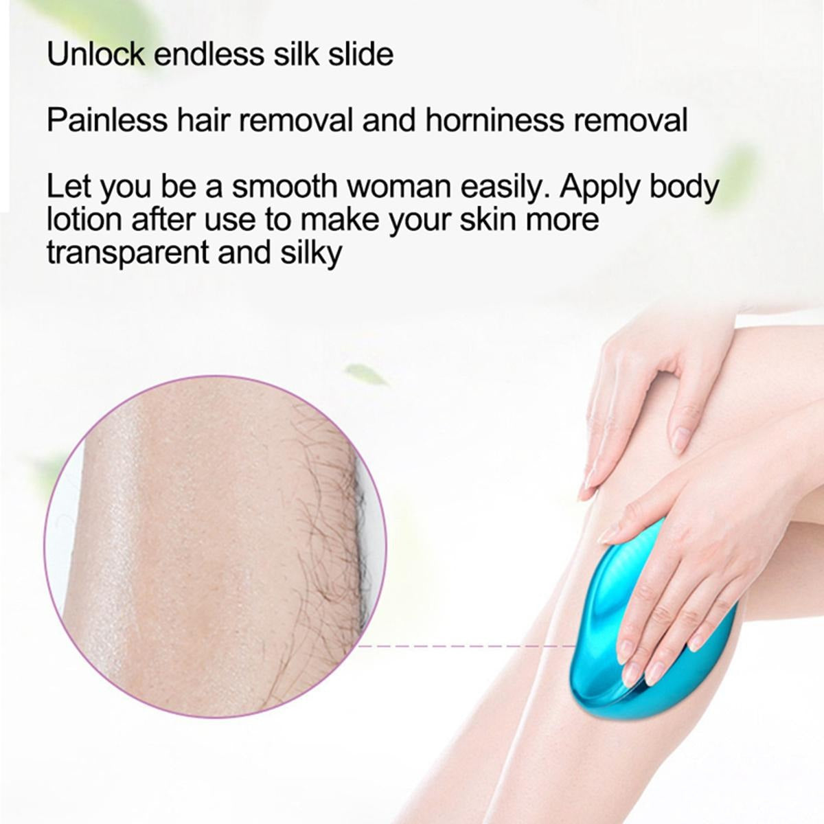 Tijarat online 1pc Crystal Hair Remover Eraser Bleame Depilatory Gum Depil Hop Stone Hair Removal Spatulas Body Magic Crystal Epilator Without Pain radom color
