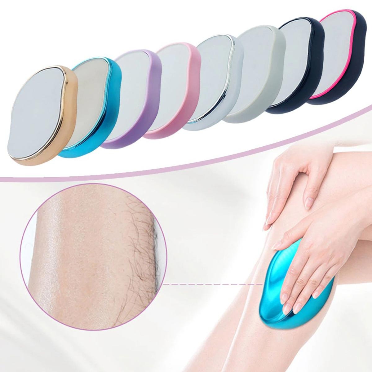 Tijarat online 1pc Crystal Hair Remover Eraser Bleame Depilatory Gum Depil Hop Stone Hair Removal Spatulas Body Magic Crystal Epilator Without Pain radom color