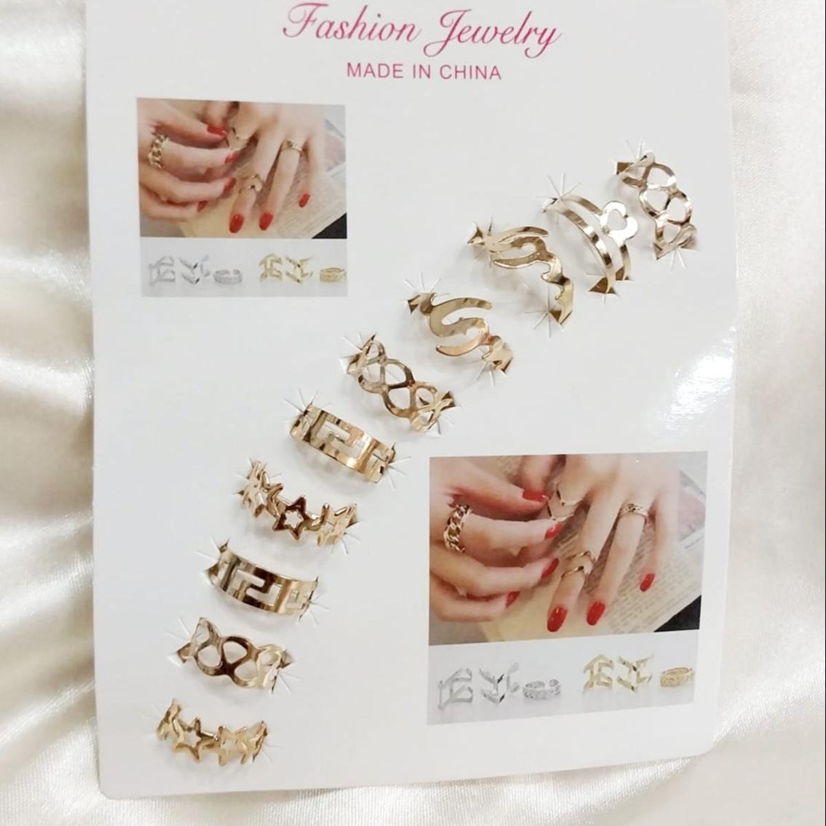Pack of 8 Pieces Rings Set For Girls Wave Twist Pearl Finger Rings For Women Wedding Gift Retro Infinite Adjustable Pack of 8 Ring Set For Women Birthday Gift Pack of 8 Rings For Girls