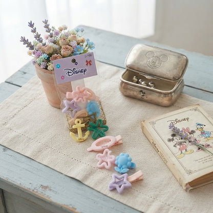 Cute Disney Matte Pastel Hair Clips Set for Girls – Pack of Aesthetic Non-Slip Hair Pins for Kids – Trendy Hair Accessories