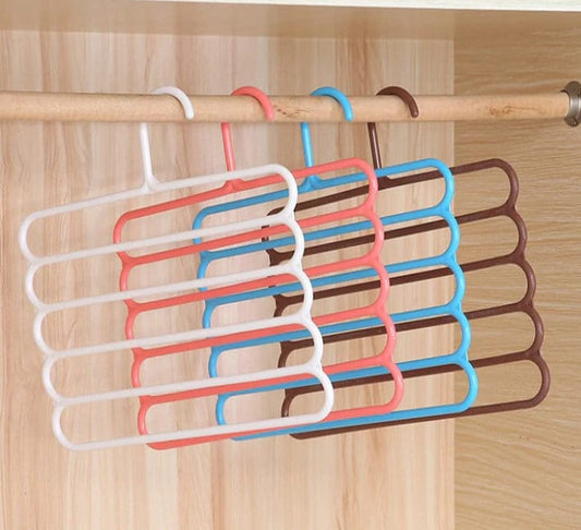 Magic hangers 5 Layer hanger Maximize Closet Space with our 5 tier space saver Hangers Solution wardrobe organizers for paints trousers shirt dupatta