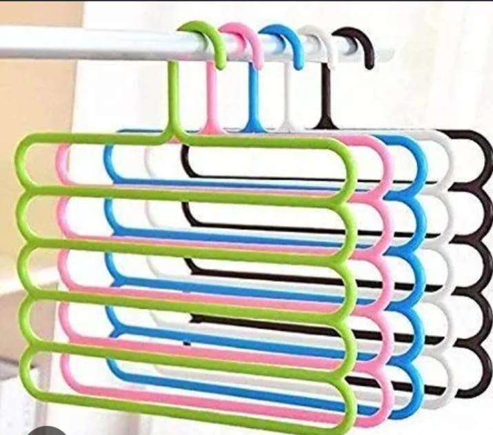 Magic hangers 5 Layer hanger Maximize Closet Space with our 5 tier space saver Hangers Solution wardrobe organizers for paints trousers shirt dupatta