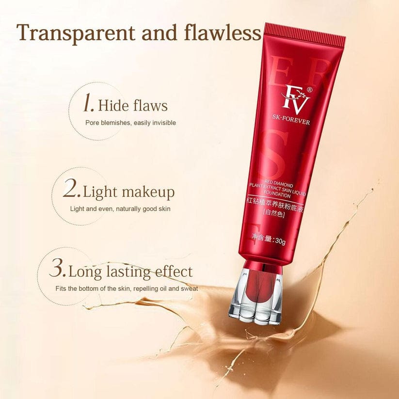FV Foundation Tube China Red Original (Ivory) Oil Absorb Liquid Foundation Best Tube Foundation Full Coverage Base 30g ( Original ) .