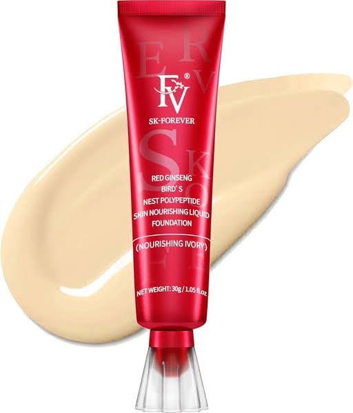 FV Foundation Tube China Red Original (Ivory) Oil Absorb Liquid Foundation Best Tube Foundation Full Coverage Base 30g ( Original ) .