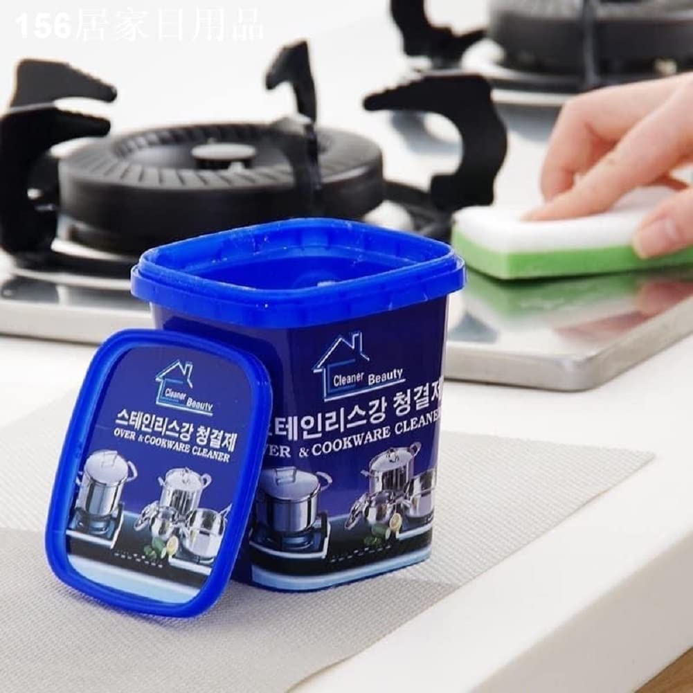 Oven&Cookware Korean Cleaner Stainless Steel Cleaning Paste Multi-Purpose Cleaner&Polish Cleaning Gel for Removing Rust 500 gram weight