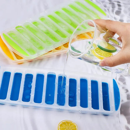 Silicone Ice Cube Tray Mold 10 Grid Finger Design for Water Bottles and Pudding Molds