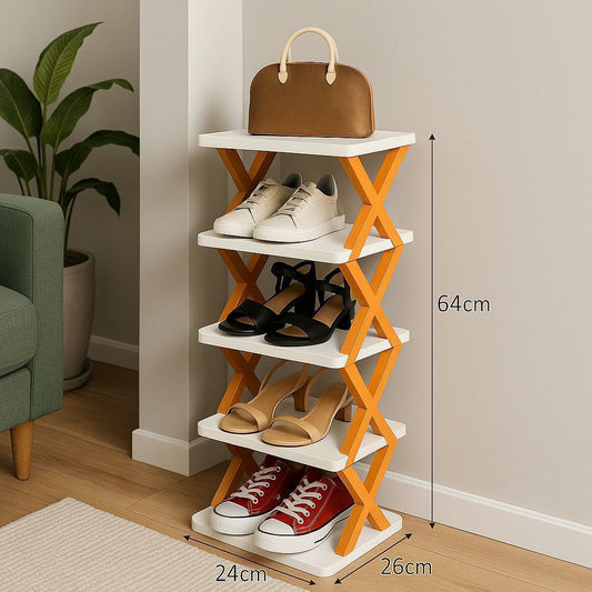 5 Layer X-Shoe Plastic Rack