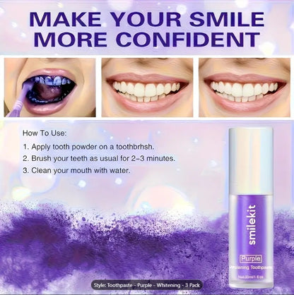 Hismile Purple Toothpaste for teeth whitening