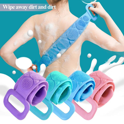 High-Quality Silicone Back Scrubber – Exfoliating Shower Strap & Body Cleaning Bath Belt