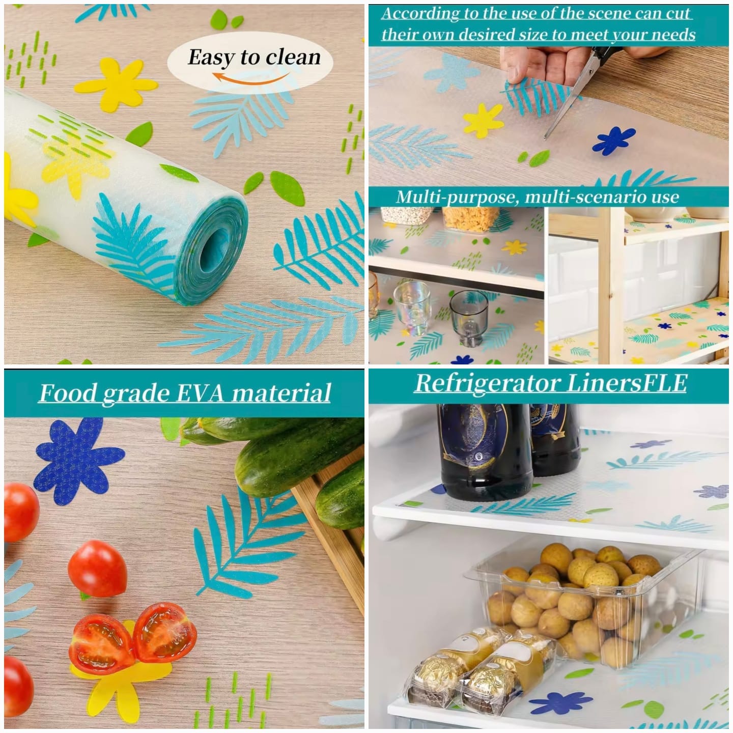 Premium Fridge & Drawer Mats – Non-Slip, Waterproof, Washable Liners