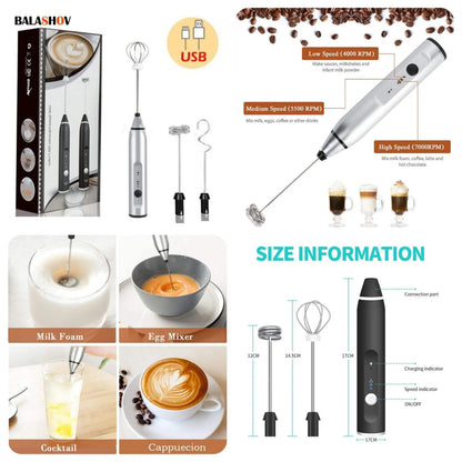 2-in-1 Electric Coffee Beater & Grinder