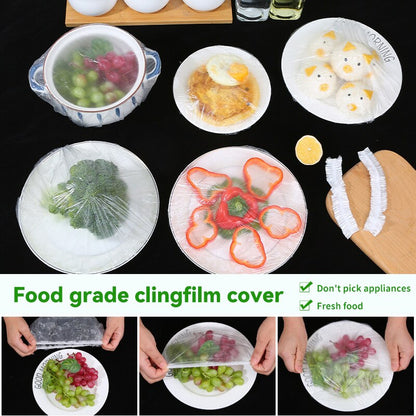 100PCS Reusable Elastic Food Storage Covers