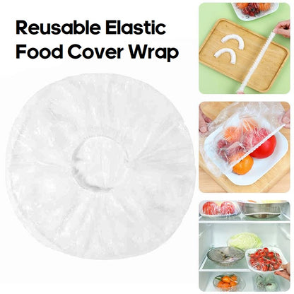 100PCS Reusable Elastic Food Storage Covers