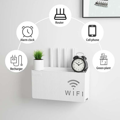 Wall Mounted WiFi Router Holder Box &ndash; Hidden Cable Organizer &amp; Decorative Shelf for Home &amp; Office Short Description: