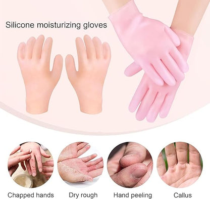 SPA Gel Silicone Moisturizing Gloves – Whitening & Softening Hand Care Beauty Gloves (Pair)