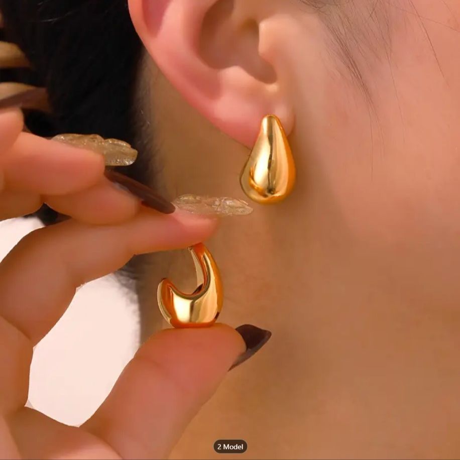 Stud Earrings Ingemark Vintage Gold And Silver Colour