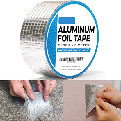 PACK OF 2 Water Proof Butyl Rubber Aluminum Foil Tape