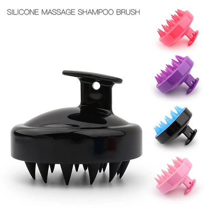 Silicone Scalp Massager Shampoo Brush | Hair Scrubber for Dandruff Removal & Deep Scalp Exfoliation (Random Color)