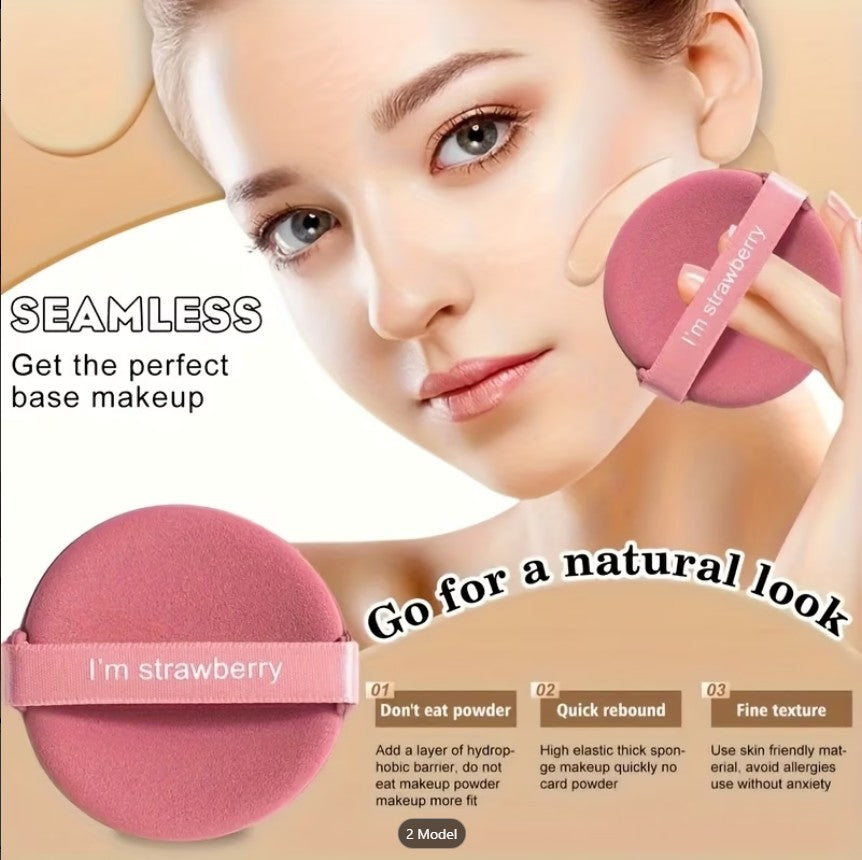 Round Powder Puffs Soft Velvet – Reusable Makeup Sponge