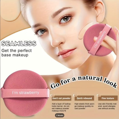 Round Powder Puffs Soft Velvet – Reusable Makeup Sponge