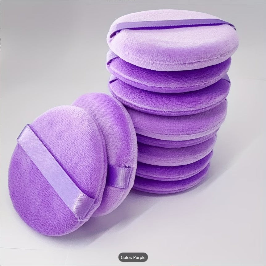 Round Powder Puffs Soft Velvet – Reusable Makeup Sponge