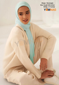Aqua Green Luxury Chiffon Hijab for Women & Girls