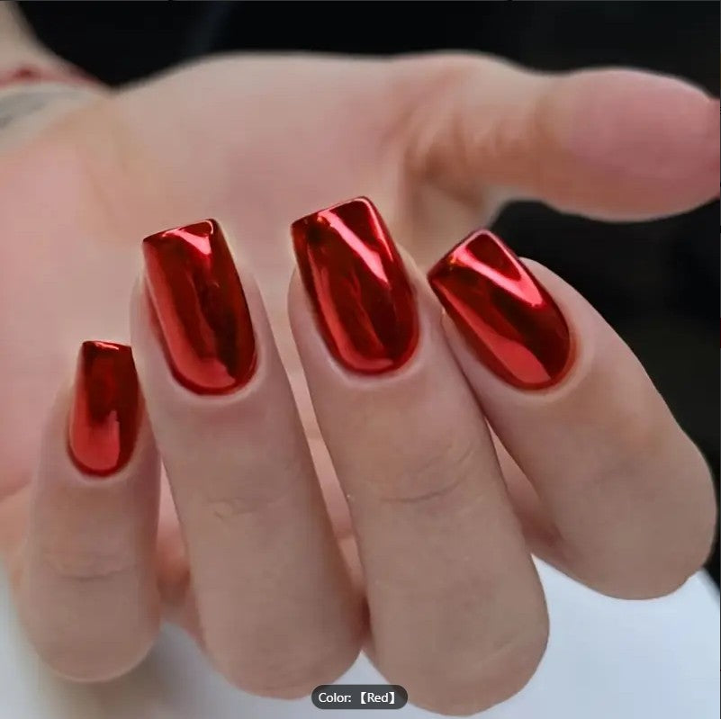 Diamond Acrylic Fake Nails Set