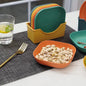 10Pcs Multi-function Spit Bone Dish Household Food Grade Plastic Spit Bone Dish Round Square Set Dining Table Side Plate
