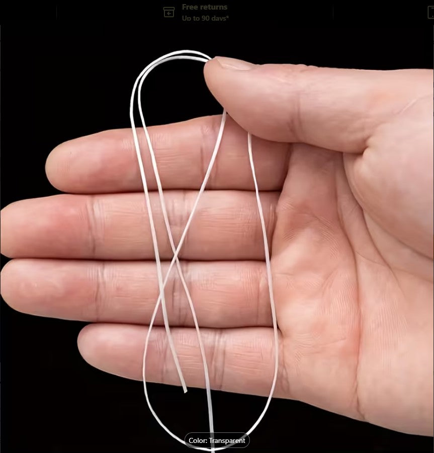 50 Meter Transparent Elastic Thread for Bracelets – Stretchable String for Beads & Jewelry Making