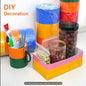 Heavy-Duty Clear Packing Tape (2.6mil, 10m Each) + 6pcs Multi-Color Waterproof Cloth Tape (9 Mil x 5.08cm x 14.94m) – Strong Adhesive, Durable Sealing for Shipping, Storage, Crafts & Repairs