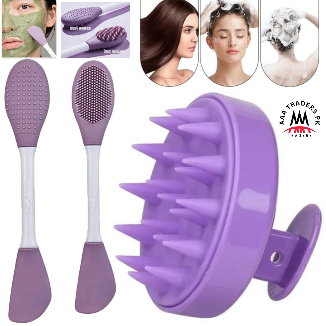 Silicone Double Head Mask Brush, Silicone Face Wash Brush