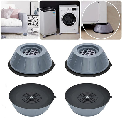 Pack of 4 Anti Vibration Washing Machine Feet Mats | Anti-Slip Noise Cancelling Shock Absorber Pads for Washer, Dryer, Furniture & Appliances