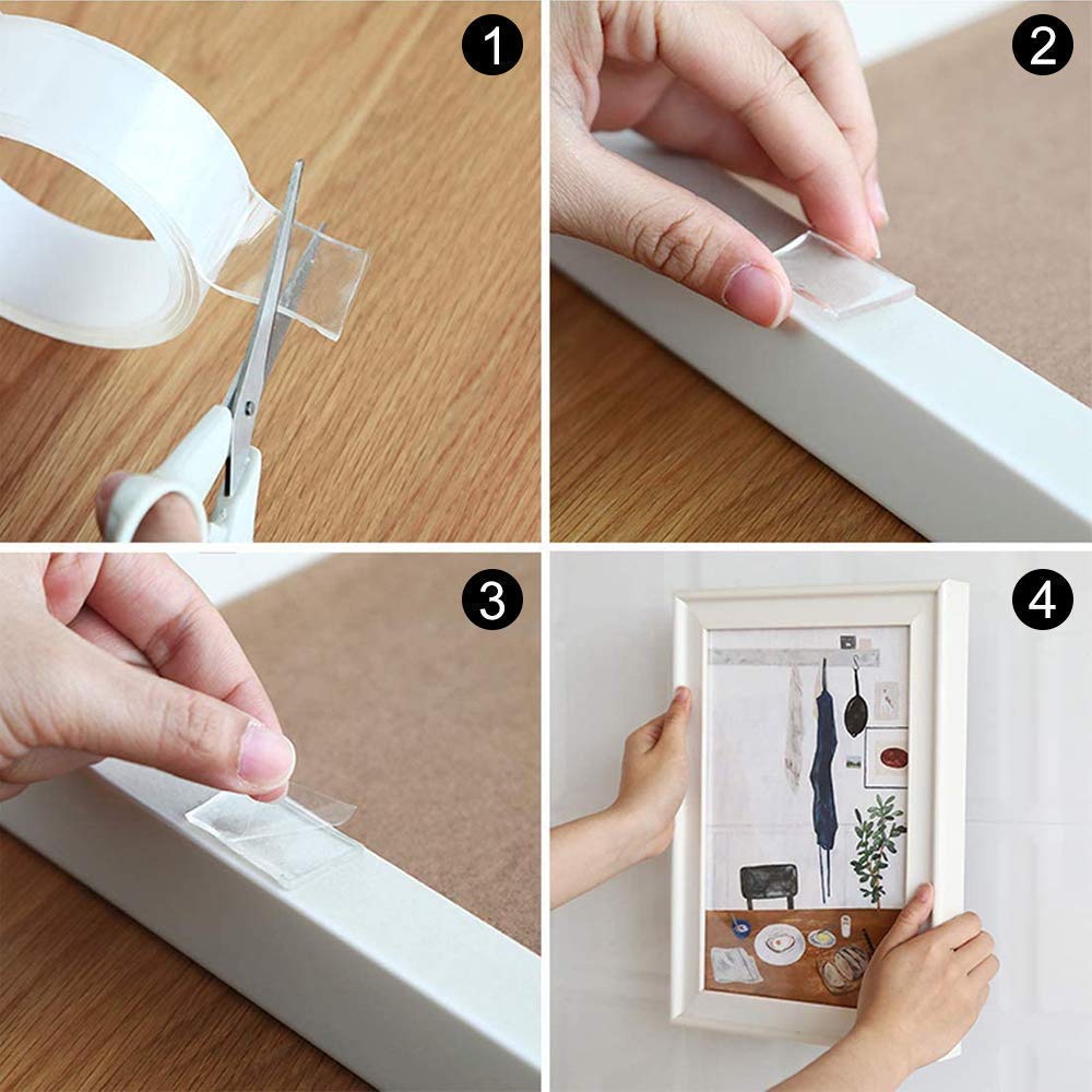 PACK OF 2 Washable Traceless Nano Adhesive Tape