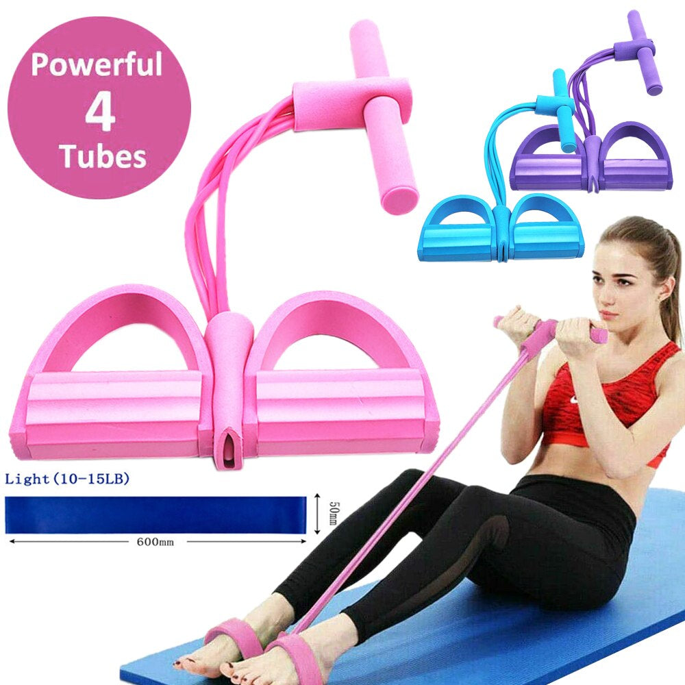 Pull Reducer Resistance Training Bands Tummy Trimmer Bally Fat Burner Body Exerciser Weight Loss Home Gym Home Workout Arm Muscle Builder Double Pull Rope Body Trimmer Pedal Exerciser Yoga Crossfit Exercise Arm Exercise Tummy Body Building Training Unisex