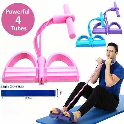 Pull Reducer Resistance Training Bands Tummy Trimmer Bally Fat Burner Body Exerciser Weight Loss Home Gym Home Workout Arm Muscle Builder Double Pull Rope Body Trimmer Pedal Exerciser Yoga Crossfit Exercise Arm Exercise Tummy Body Building Training Unisex