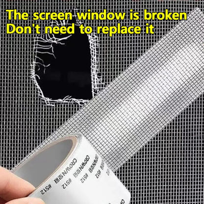 Waterproof Self-Adhesive Window Screen Repair Tape, Anti-Insect Mesh Patch For Dorm Doors/Curtains, Strong Adhesive Repair Tape For Torn Screens, 2M/78.74INCH Length