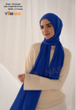 Navy BLUE Luxury Chiffon Hijab for Women & Girls