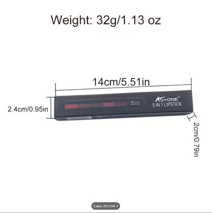 5-in-1 Multi-Function Makeup Set –1 stick contain multiple task ( Matte Lipsticks, Eyeshadow, & Blush Highlighter in One Compact Kit)