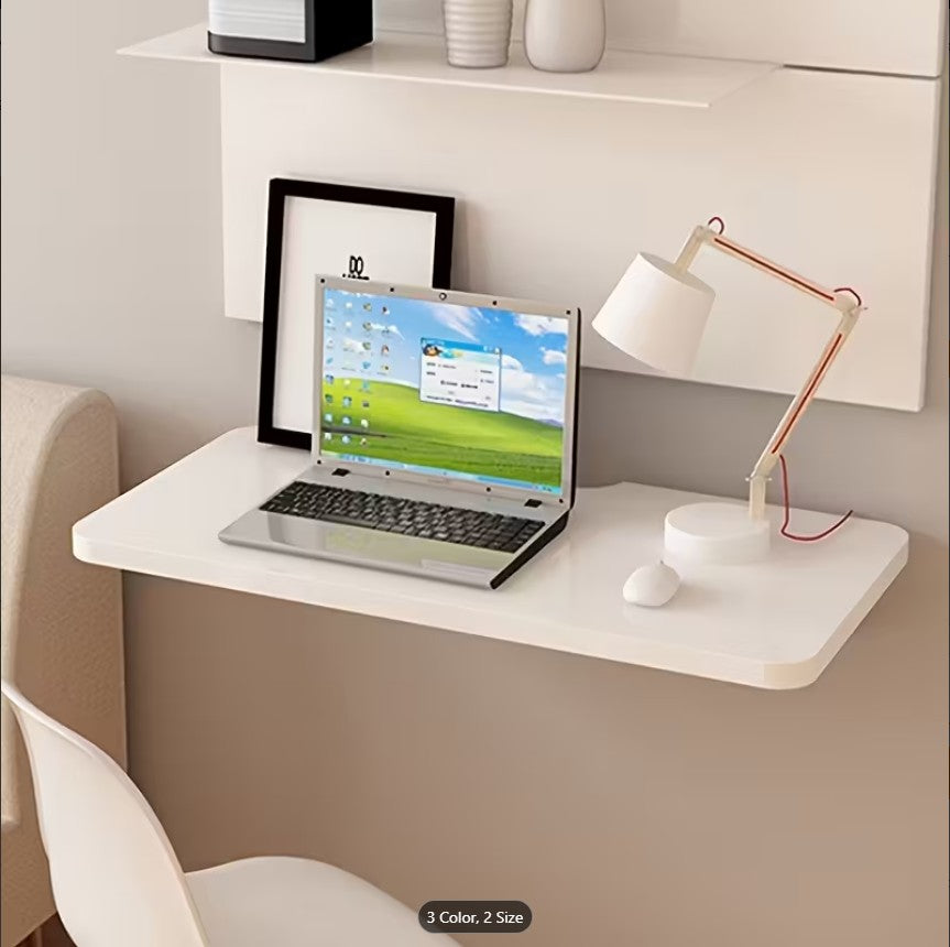 Multipurpose Wall Mounted Folding Table – Space-Saving Wooden Laptop & Office Desk for Home, Kitchen & Study